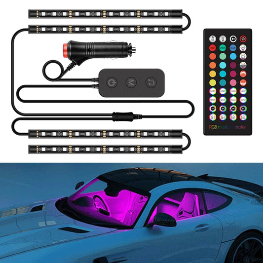 Y12 Cigarette Lighter Car Colorful RGB Foot LED Atmosphere Light - In Car by buy2fix | Online Shopping UK | buy2fix