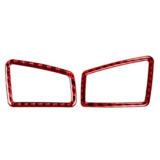 2 PCS Set for BMW 3 Series E90 Carbon Fiber Car Instrument Air Outlet Decorative Sticker,Left Drive (Red) - In Car by buy2fix | Online Shopping UK | buy2fix