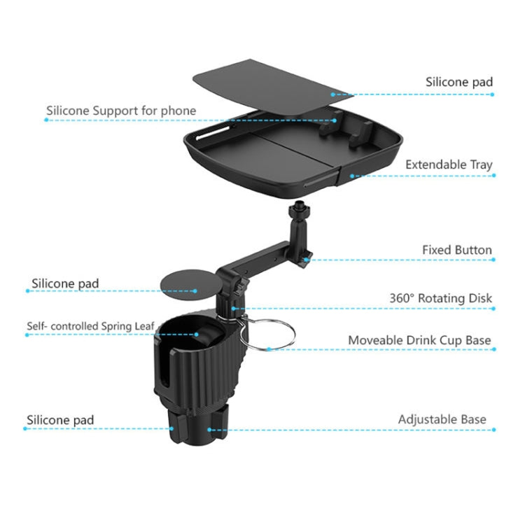 Car Beverage Table Food Rack Mobile Phone Holder - In Car by buy2fix | Online Shopping UK | buy2fix