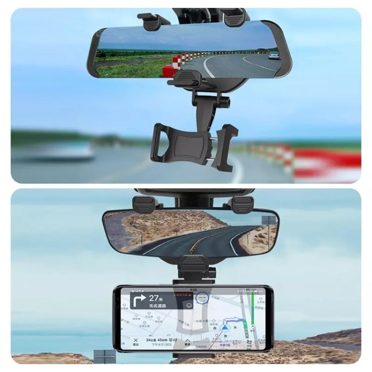 Car Rearview Mirror Phone Holder Universal Navigation Bracket - In Car by buy2fix | Online Shopping UK | buy2fix