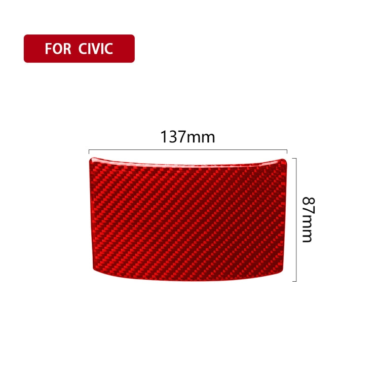 Car Carbon Fiber Rear Debris Cover Decorative Sticker for Honda Tenth Generation Civic 2016-2019, Left and Right Drive Universal (Red) - In Car by buy2fix | Online Shopping UK | buy2fix