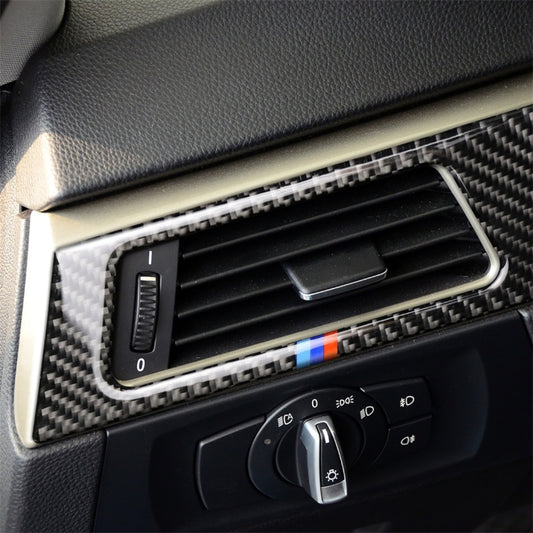 Three Color Carbon Fiber Car Left Air Outlet Panel Decorative Sticker for BMW E90 E92 E93 2005-2012, Suitable for Left Driving -  by buy2fix | Online Shopping UK | buy2fix