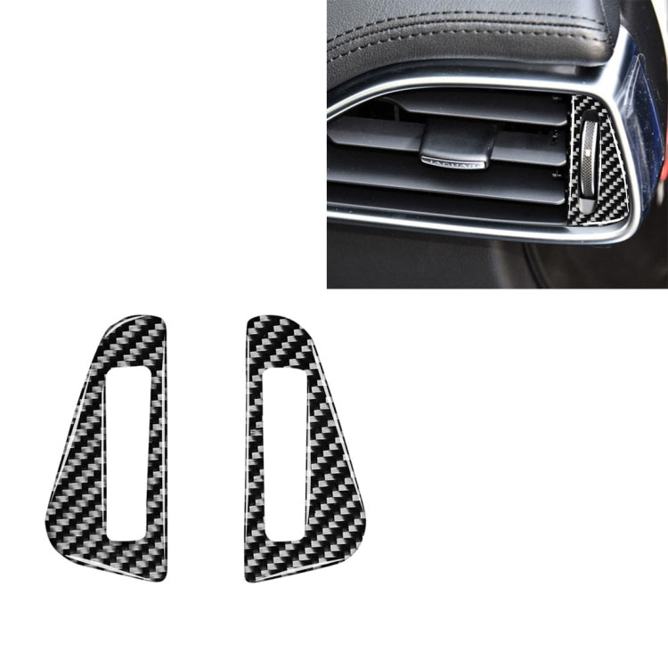 2 PCS Car Carbon Fiber Left and Right Air Outlet Decorative Stickers for Jaguar F-PACE X761 XE X760 XF X260 XJ 2016-2020, Left and Right Drive Universal -  by buy2fix | Online Shopping UK | buy2fix