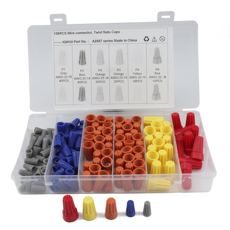 158 PCS Car Electrical Wire Nuts Crimp Wire Terminal Wire Connect Assortment Kit - In Car by buy2fix | Online Shopping UK | buy2fix