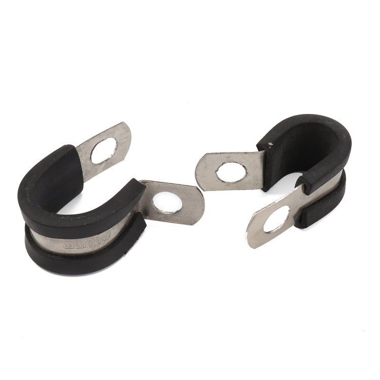 10 PCS Car Rubber Cushion Pipe Clamps Stainless Steel Clamps, Size: 5/4 inch (32mm) - In Car by buy2fix | Online Shopping UK | buy2fix