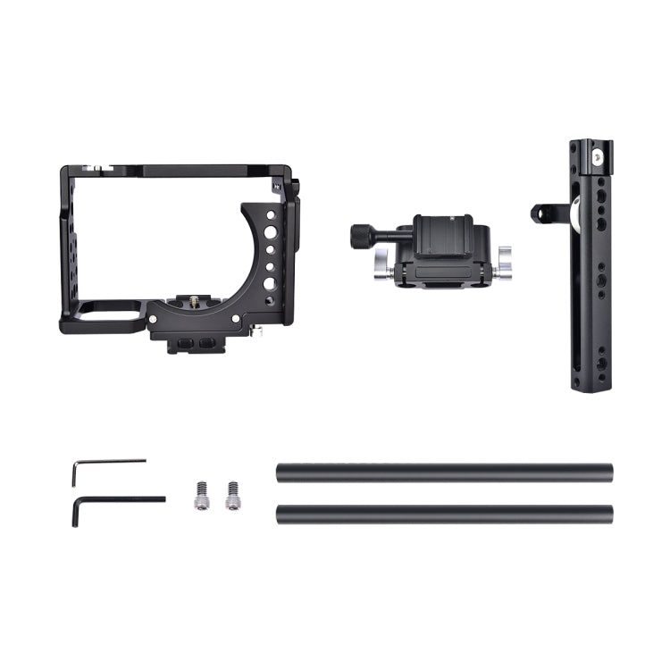 YELANGU CA7 YLG0908A-A Handle Video Camera Cage Stabilizer for  Sony A7K & A7X & A73  & A7S & A7R & A7RII & A7SII(Black) - Camera Accessories by YELANGU | Online Shopping UK | buy2fix