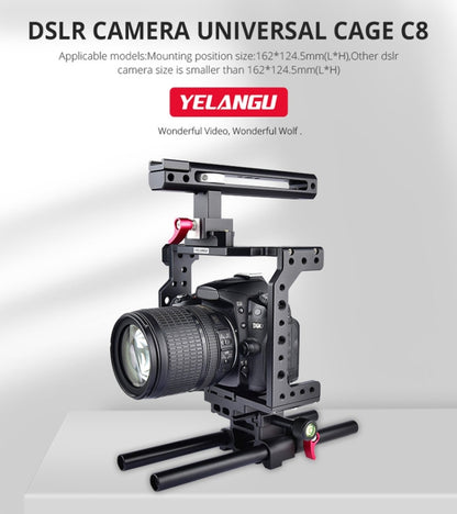 YELANGU C8 YLG0910 Handle Video Camera Cage Stabilizer(Black) - Camera Accessories by YELANGU | Online Shopping UK | buy2fix