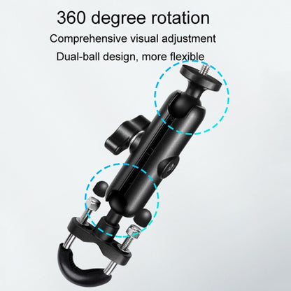 9cm Connecting Rod 20mm Ball Head Motorcycle Handlebar Fixed Mount Holder with Tripod Adapter & Screw for GoPro Hero11 Black / HERO10 Black /9 Black /8 Black /7 /6 /5 /5 Session /4 Session /4 /3+ /3 /2 /1, DJI Osmo Action and Other Action Cameras(Black) - DJI & GoPro Accessories by buy2fix | Online Shopping UK | buy2fix