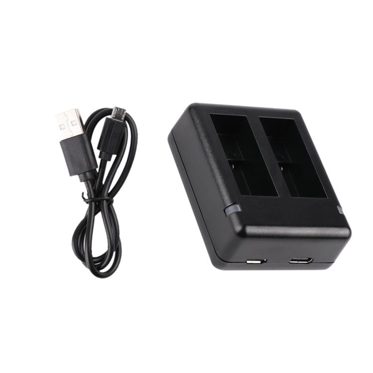 USB Dual Batteries Charger with Cable & Indicator Light for GoPro HERO9 Black / HERO10 Black(Black) - Charger by buy2fix | Online Shopping UK | buy2fix