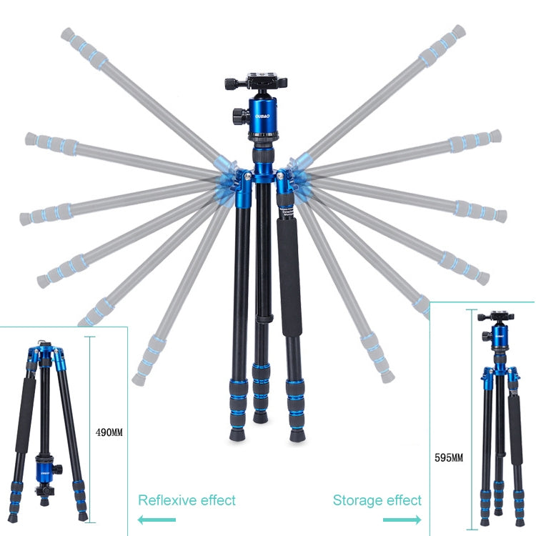 TRIOPO Oubao A-688 Adjustable Portable  Aluminum Alloy Tripod with Ball Head for SLR Camera - Tripods by TRIOPO | Online Shopping UK | buy2fix