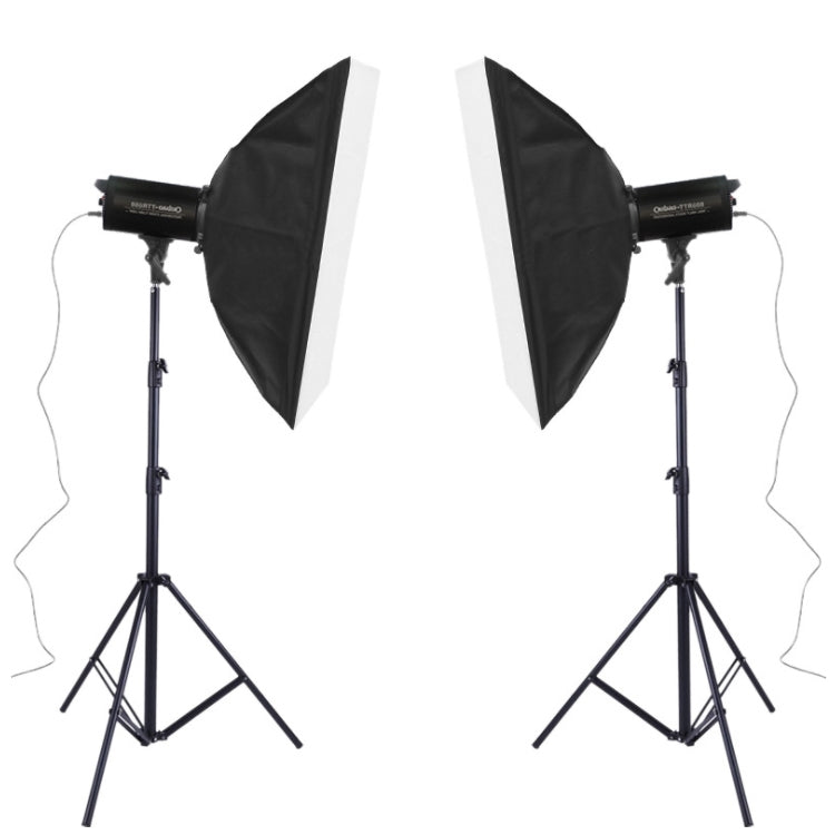 TRIOPO Oubao TTR400W 60x90cm Studio Softbox + Tripod Mount + 2x E27 150W Light Bulb Photography Lighting Tow Piece Set - Camera Accessories by TRIOPO | Online Shopping UK | buy2fix