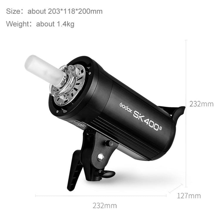 Godox SK400II Studio Flash Light 150Ws Bowens Mount Studio Speedlight(US Plug) - Shoe Mount Flashes by Godox | Online Shopping UK | buy2fix