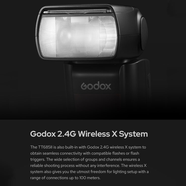 Godox TT685II-S 2.4GHz Wireless TTL HSS 1/8000s Flash Speedlite for Sony (Black) - Shoe Mount Flashes by Godox | Online Shopping UK | buy2fix