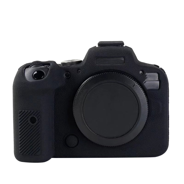 Litchi Texure Soft Silicone Case for Canon EOS R6 (Black) - Camera Accessories by buy2fix | Online Shopping UK | buy2fix