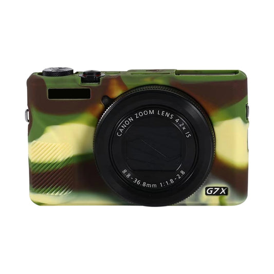 For Canon PowerShot G7 X Mark III / G7X III / G7X3 Soft Silicone Protective Case(Camouflage) - Camera Accessories by buy2fix | Online Shopping UK | buy2fix
