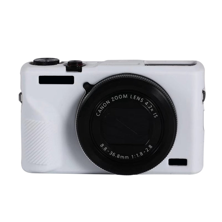 Soft Silicone Protective Case for Canon PowerShot G7 X Mark III / G7X III / G7X3(White) - Camera Accessories by buy2fix | Online Shopping UK | buy2fix