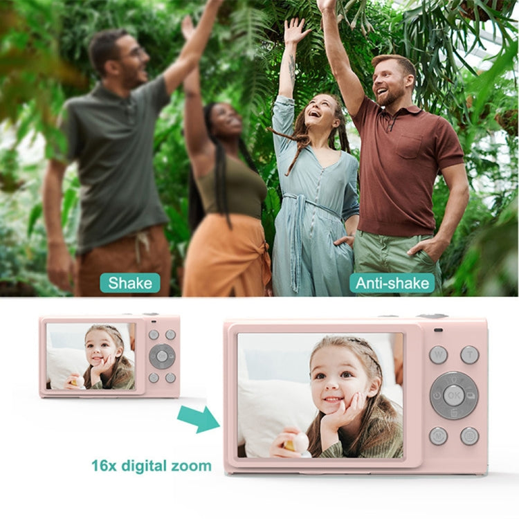 DC402 2.4 inch 44MP 16X Zoom 2.7K Full HD Digital Camera Children Card Camera, UK Plug (Black) - Consumer Electronics by buy2fix | Online Shopping UK | buy2fix