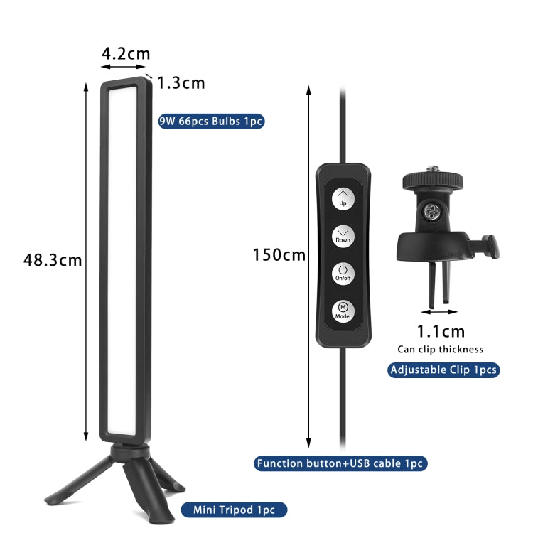 LUXCeO WS66 USB LED Live Video Light 2500K-9000K Bi-color Laptop Conference Fill Light - Camera Accessories by LUXCeO | Online Shopping UK | buy2fix