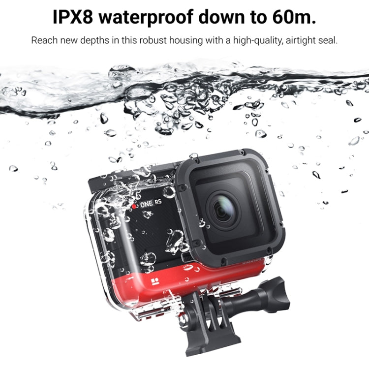 60m Underwater Depth Diving Case Waterproof Camera Housing for Insta360 One RS 4K - DJI & GoPro Accessories by buy2fix | Online Shopping UK | buy2fix