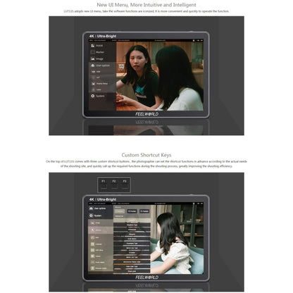 FEELWORLD LUT11S 10.1 inch Ultra High Bright 2000nit Touch Screen DSLR Camera Field Monitor, 3G-SDI 4K HDMI Input Output 1920 x 1200 IPS Panel(UK Plug) - On-camera Monitors by FEELWORLD | Online Shopping UK | buy2fix