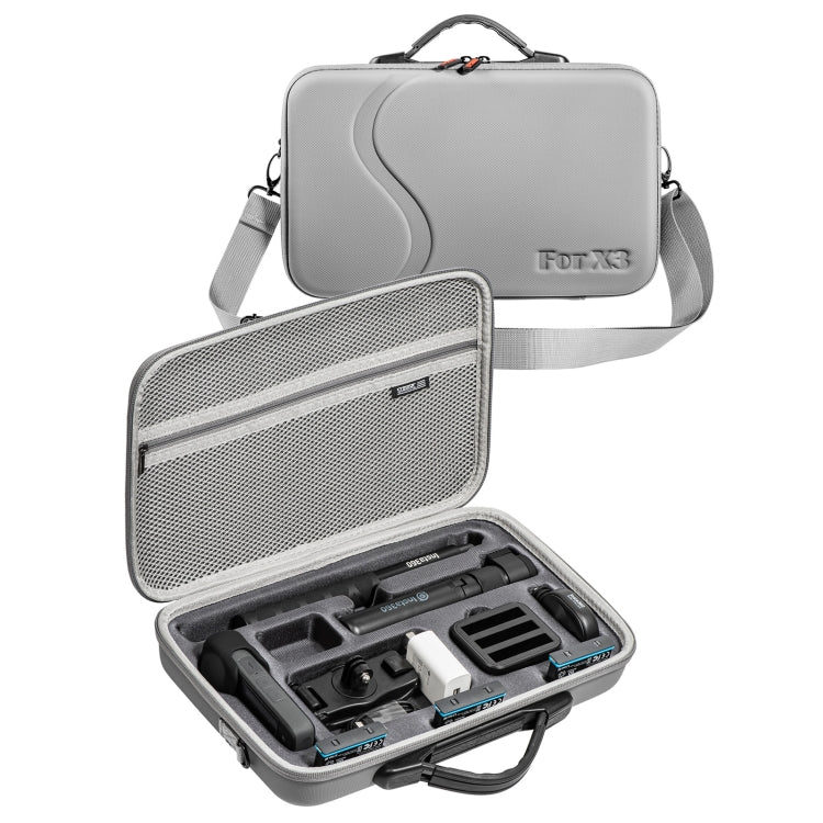 For Insta360 One X3 STARTRC Diamond Texture Camera and Accessories PU Storage Case Bag(Grey) - Case & Bags by STARTRC | Online Shopping UK | buy2fix