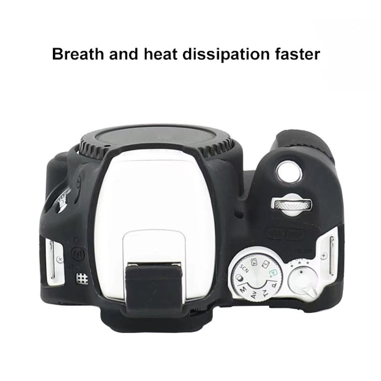 For Canon EOS 250D Soft Silicone Protective Case (Black) - Camera Accessories by buy2fix | Online Shopping UK | buy2fix