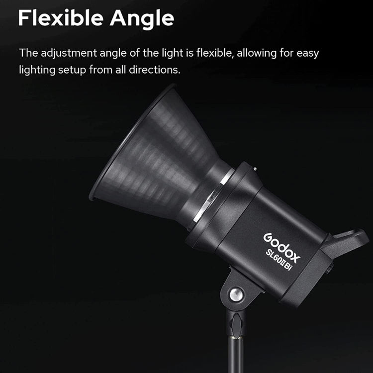 Godox SL60IIBi 75W Bi-Color 2800K-6500K LED Video Light(UK Plug) - Shoe Mount Flashes by Godox | Online Shopping UK | buy2fix