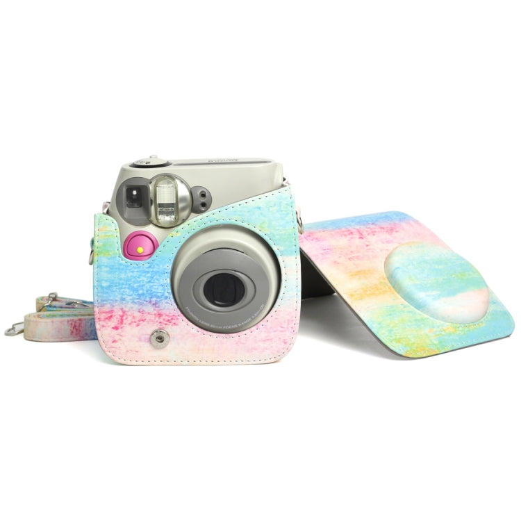 Rainbow Oil painting Pattern PU Leather Protective Camera Case Bag For FUJIFILM Instax Mini 7S / 7C Camera - Camera Accessories by buy2fix | Online Shopping UK | buy2fix