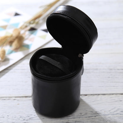 Small Lens Case Zippered PU Leather Pouch Box for DSLR Camera Lens, Size: 11x8x8cm(Black) - Camera Accessories by buy2fix | Online Shopping UK | buy2fix