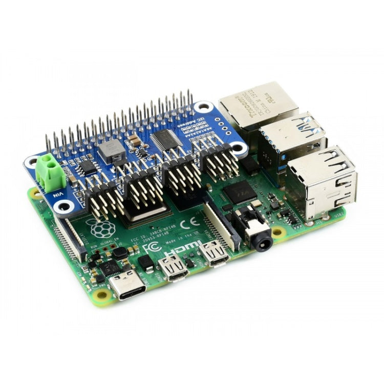 Waveshare 16-Channel 12-bit I2C Servo Driver HAT B for Raspberry Pi - Sockets Adapters Accessories by WAVESHARE | Online Shopping UK | buy2fix