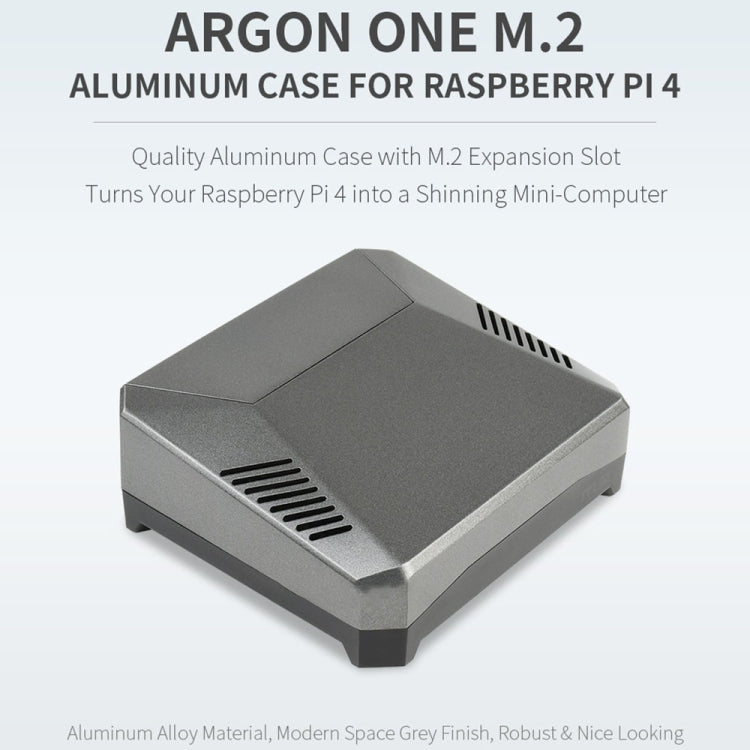 Waveshare Argon One M.2 Aluminum Case For Raspberry Pi 4, with M.2 Expansion Slot - Consumer Electronics by WAVESHARE | Online Shopping UK | buy2fix