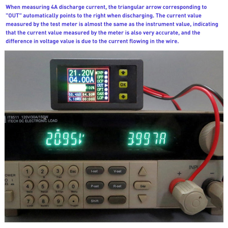 90V 20A Color Dual-Display Voltage Current Meter Charge Discharge Measurement Counter with Relay - Consumer Electronics by buy2fix | Online Shopping UK | buy2fix
