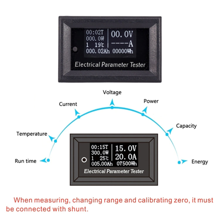 OLED 20A Universal Voltage Current Power Meter - Consumer Electronics by buy2fix | Online Shopping UK | buy2fix