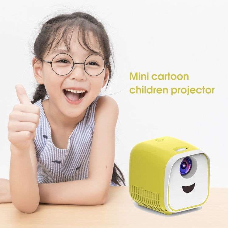 L1 Children Projector Mini LED Portable Home Speaker Projector, AU Plug(Yellow) - Consumer Electronics by buy2fix | Online Shopping UK | buy2fix