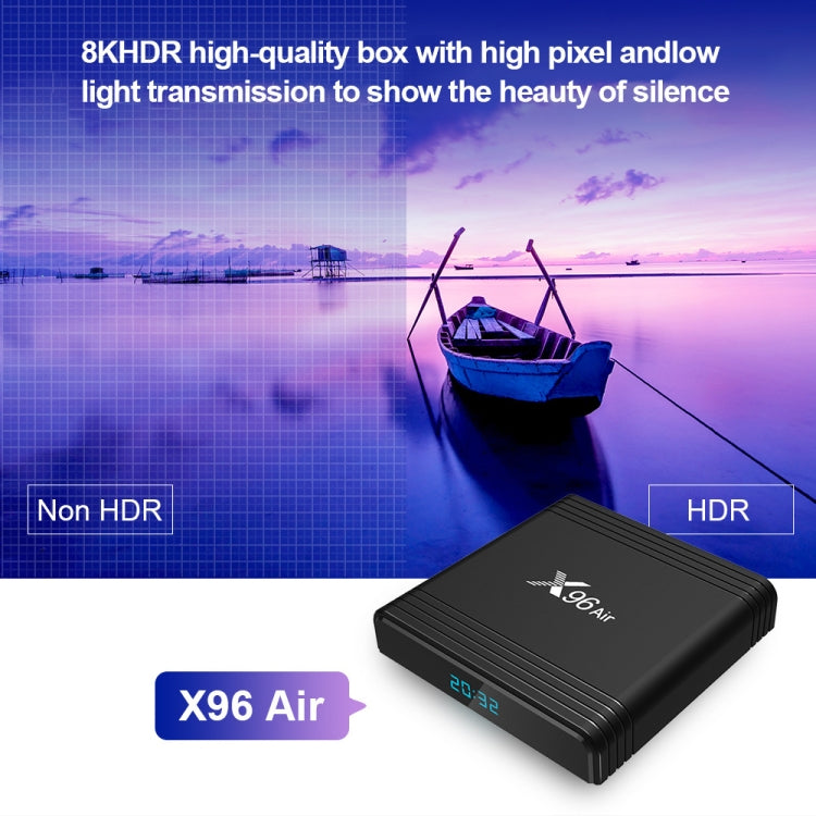 X96 Air 8K Smart TV BOX Android 9.0 Media Player with Remote Control, Quad-core Amlogic S905X3, RAM: 2GB, ROM: 16GB, Dual Band WiFi, AU Plug - Consumer Electronics by buy2fix | Online Shopping UK | buy2fix