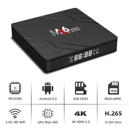 M96mini 4K Smart TV BOX Android 9.0 Media Player wtih Remote Control, Quad-core RK3228A, RAM: 2GB, ROM: 16GB, Dual Band WiFi, US Plug - Consumer Electronics by buy2fix | Online Shopping UK | buy2fix