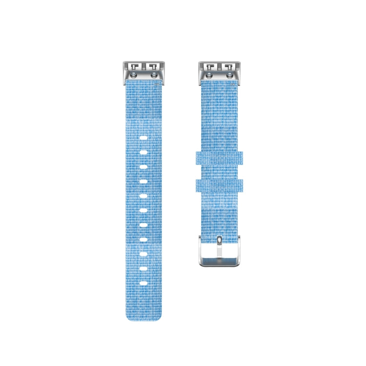 For Garmin Forerunner 35 / 30 Universal Nylon Canvas Watch Band(Sky Blue) - Watch Bands by buy2fix | Online Shopping UK | buy2fix