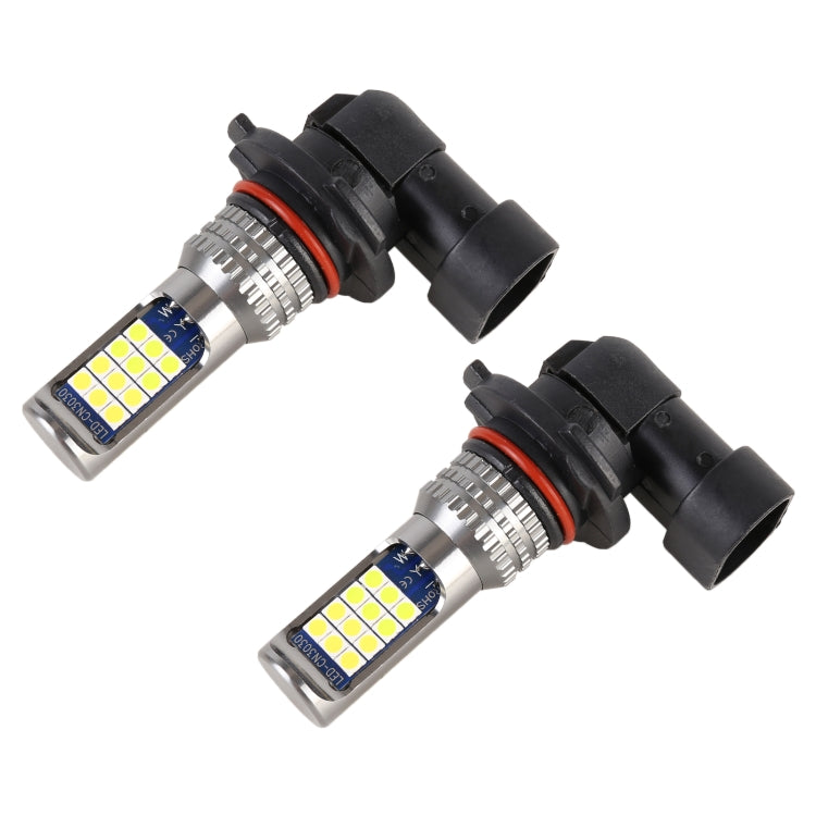 9006 2 PCS DC12-24V / 8.6W Car Double Colors Fog Lights with 24LEDs SMD-3030 & Constant Current, Bag Packaging(White Light + Lime Light) - In Car by buy2fix | Online Shopping UK | buy2fix
