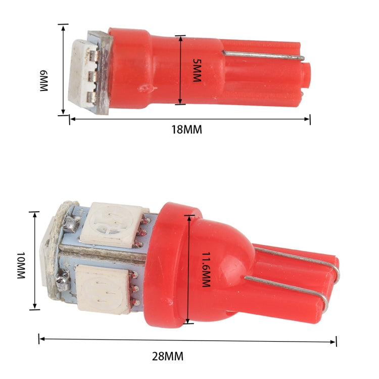 50 PCS T5 / T10 Car / Motorcycle Modification LED Turn Signal Light Clearance Lamp - In Car by buy2fix | Online Shopping UK | buy2fix