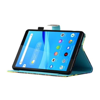 For Lenovo Tab M10 HD 2nd Gen TB-X306X Colored Drawing Stitching Horizontal Flip Leather Case TPU Bottom Case with Holder & Card Slots & Anti-skid Strip & Pen Slot & Sleep / Wake-up(Tower Pansy) - Mobile Accessories by buy2fix | Online Shopping UK | buy2fix