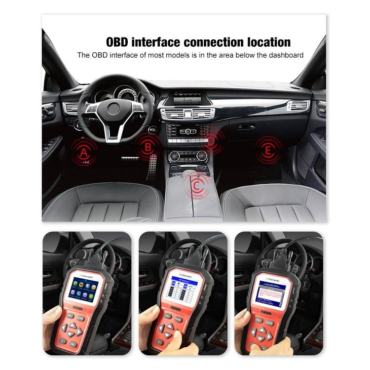 KONNWEI KW860 Car 2.8 inch TFT Color Screen Battery Tester Support 8 Languages / I Key Analysis Function - Code Readers & Scan Tools by KONNWEI | Online Shopping UK | buy2fix