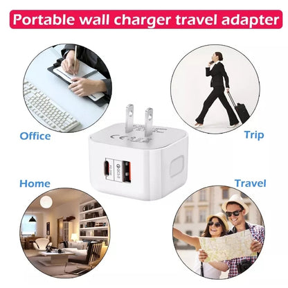 YSY-6087 20W PD + QC 3.0 Dual Ports Travel Charger Power Adapter, UK Plug - Apple Accessories by buy2fix | Online Shopping UK | buy2fix