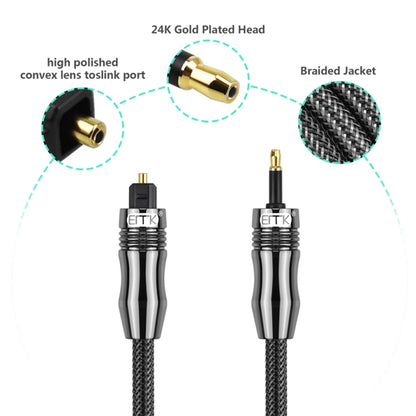 EMK OD6.0mm 3.5mm Digital Sound Toslink to Mini Toslink Digital Optical Audio Cable, Length:3m - Audio Optical Cables by EMK | Online Shopping UK | buy2fix