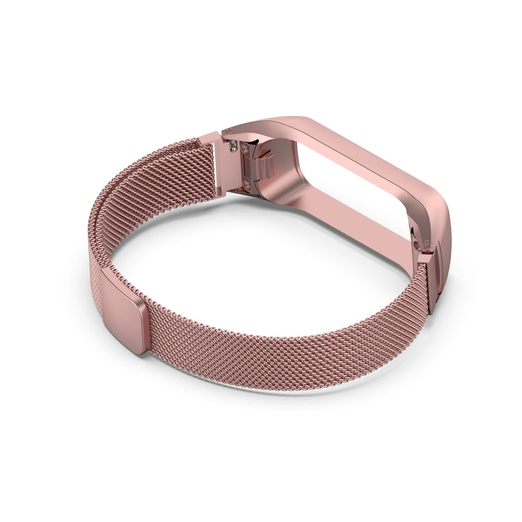 For Samsung Galaxy Fit 2 SM-R220 Milanese Watch Band(Rose Pink) - Smart Wear by buy2fix | Online Shopping UK | buy2fix