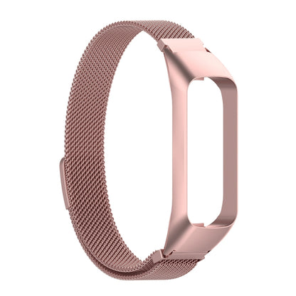 For Samsung Galaxy Fit 2 SM-R220 Milanese Watch Band(Rose Pink) - Smart Wear by buy2fix | Online Shopping UK | buy2fix