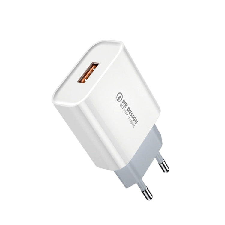 WK WP-U57 18W Speed QC3.0 Fast Charger + USB to Type-C / USB-C Data Cable, Plug Type:EU Plug - USB Charger by WK | Online Shopping UK | buy2fix