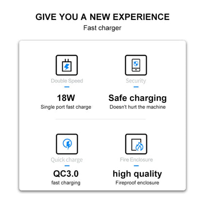 WK WP-U57 Max 18W Maxspeed QC3.0 Fast Charger + USB to 8 Pin Data Cable, Plug Type:US Plug - USB Charger by WK | Online Shopping UK | buy2fix