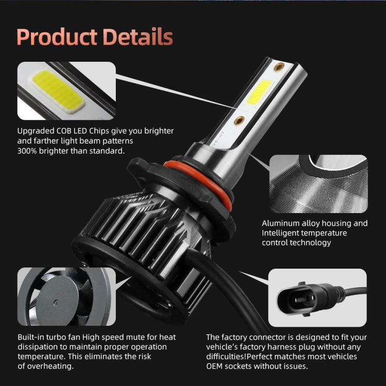 F2 9006 / HB4 2 PCS DC9-36V / 25W / 6000K / 2500LM IP68 Waterproof Car LED Headlight(Cold White Light) - In Car by buy2fix | Online Shopping UK | buy2fix