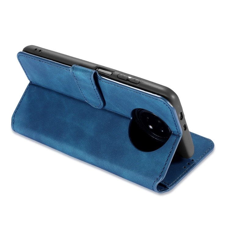 For Xiaomi Redmi Note 9T 5G DG.MING Retro Oil Side Horizontal Flip Leather Case with Holder & Card Slots & Wallet(Blue) - Xiaomi Cases by DG.MING | Online Shopping UK | buy2fix