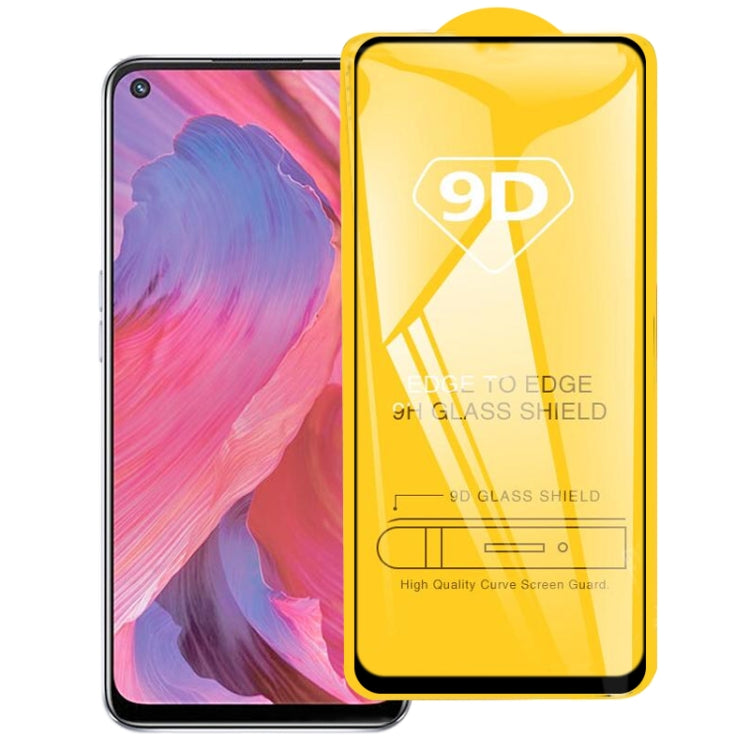 For OPPO A74 5G / A74 4G 9D Full Glue Full Screen Tempered Glass Film - OPPO & vivo Accessories by buy2fix | Online Shopping UK | buy2fix